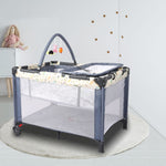Baby Cot Bed Crib Bedding Set Bassinet Safety Rails Bumper Fence Foldable Travel