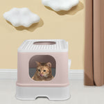 Cat Litter Box Toilet Trapping Odor Control Basin coffee