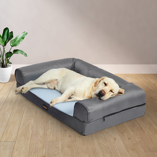  Pet Cooling Bed Dog Sofa  Bolster Insect Prevention Summer S Grey