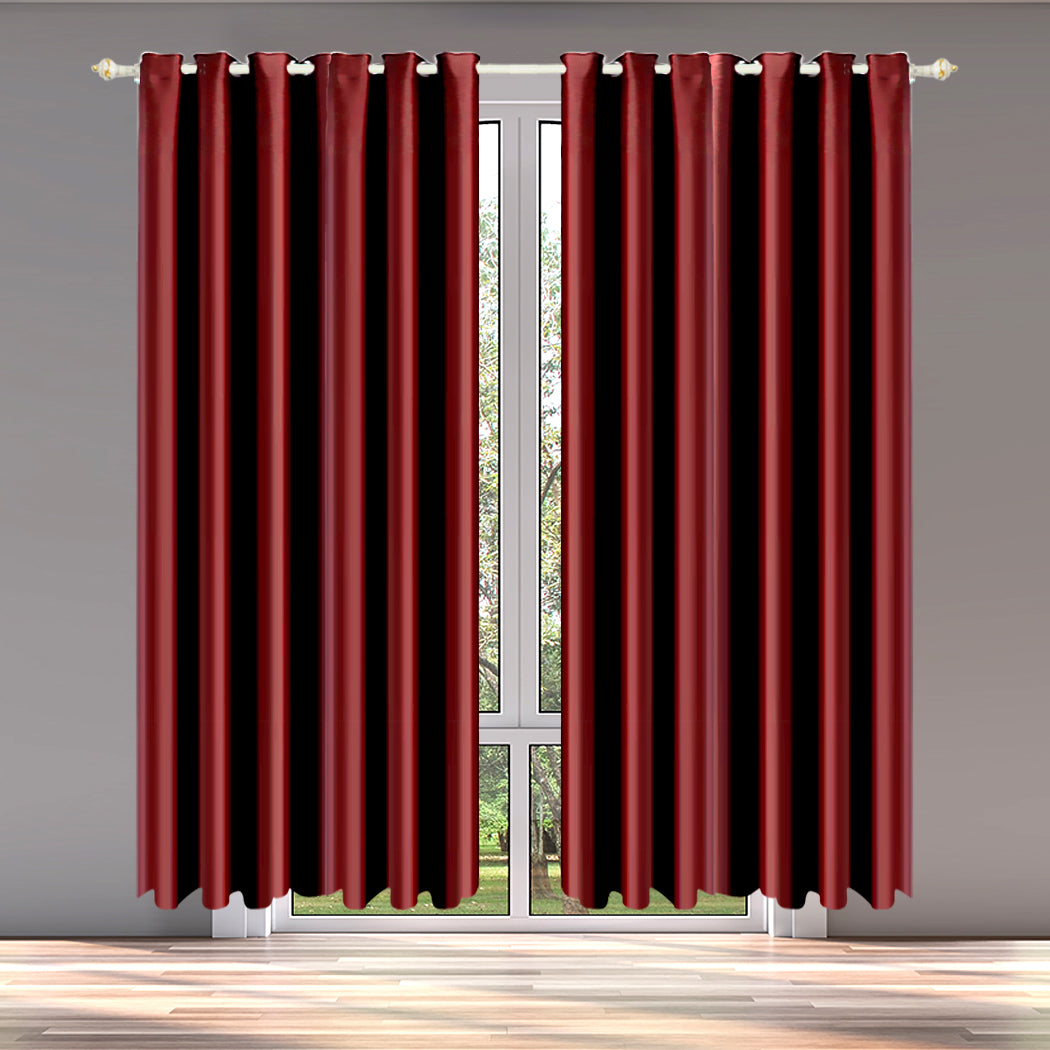 2x Blockout Curtains Panels 240x230cm