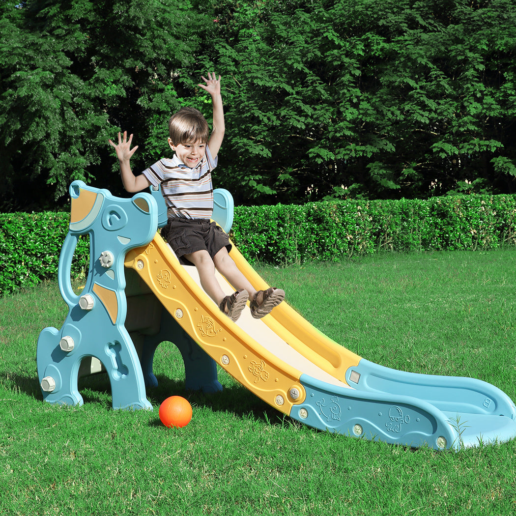 Kids Slide 160cm Extra Long Play Set Blue 
