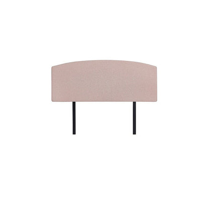 Linen Fabric Queen Bed Curved Headboard Bedhead - Pale Pink