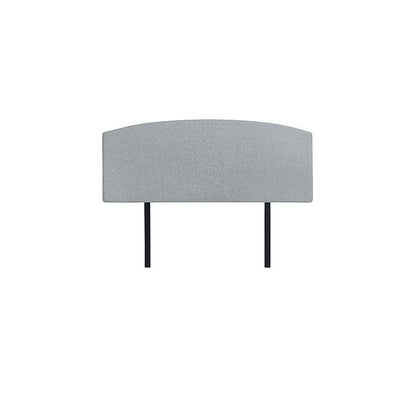Linen Fabric Queen Bed Curved Headboard Bedhead - Stone Grey