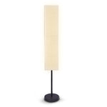 Metal Floor Lamp with White Paper Wrinkle Shade Light Stand
