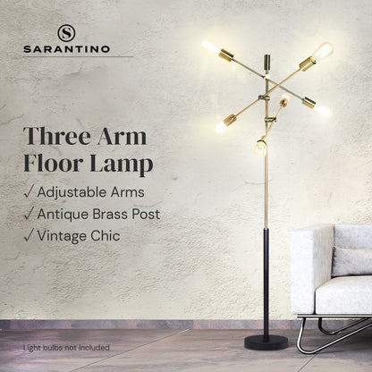 6-Light Metal Sputnik Floor Lamp