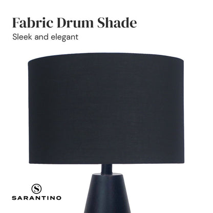 Metal Table Lamp in Black and Gold - 28×28×20cm