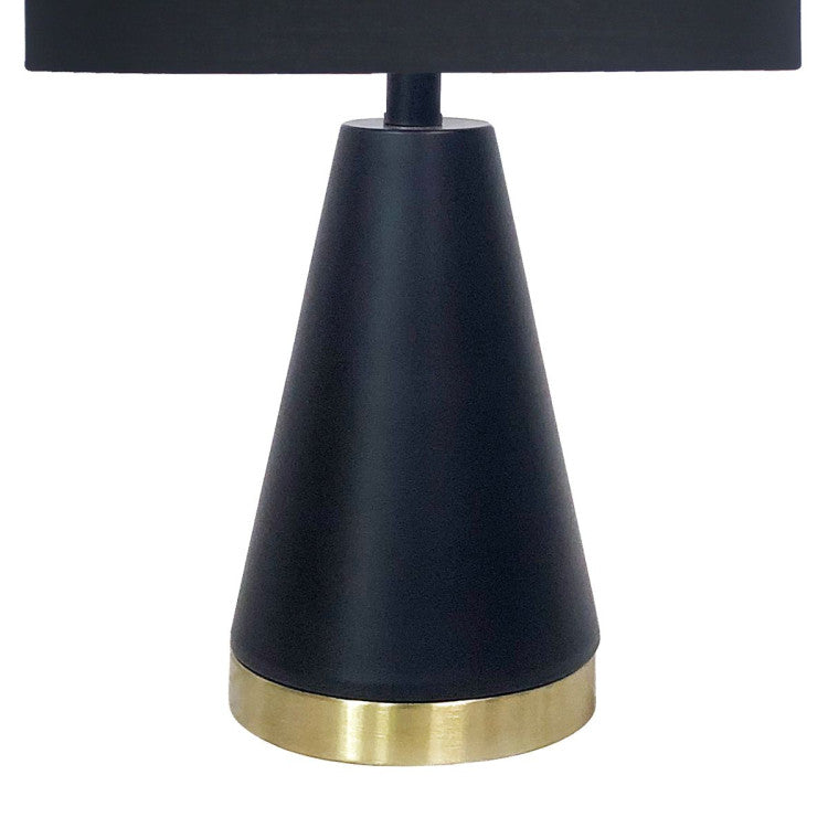 Metal Table Lamp in Black and Gold - 28×28×20cm