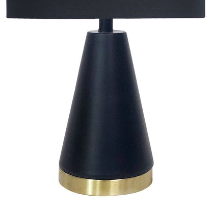 Metal Table Lamp in Black and Gold - 28×28×20cm