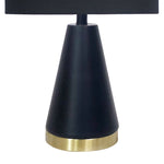 Metal Table Lamp in Black and Gold