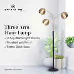 Adjustable 3-Arm Arc Lamp