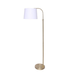 Metal Floor Lamp Brass Finish Adjustable Height