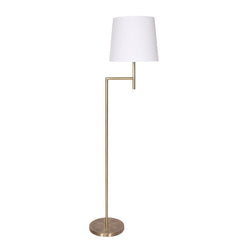 Metal Floor Lamp - Antique Brass