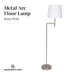 Nickel Metal Arc Floor Lamp