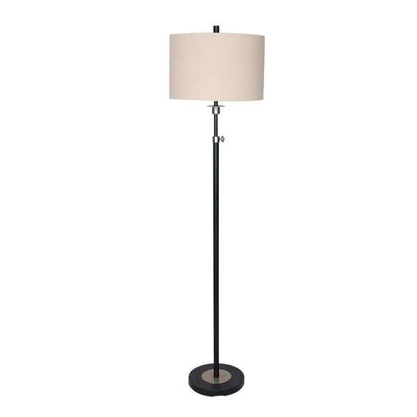  Metal Floor Lamp With Cream Drum Shade