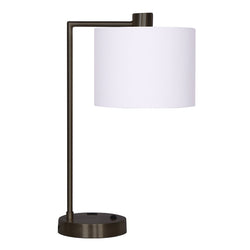 Metal Task Lamp with USB Port - Bronze