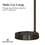 Metal Task Lamp with USB Port - Bronze