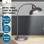 Metal Desk Lamp In Dark Grey Finish