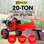 Ducar Petrol Log Splitter Wood Cutter - 20Ton
