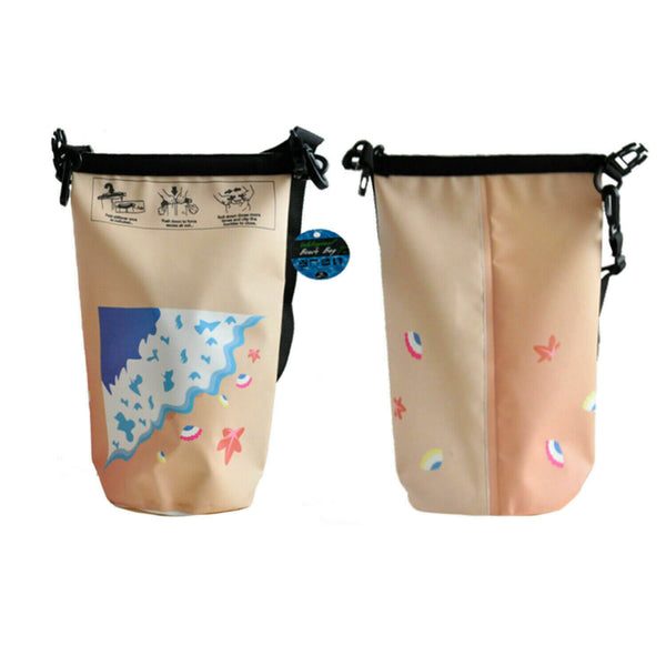  4L Dry Carry Bag Waterproof Beach Bag Storage Sack Pouch Boat Kayak Beige