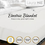 Heated Electric Blanket Fitted Polyester Underlay Winter Double