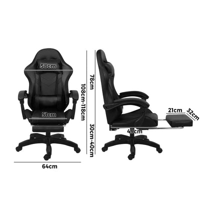 Luxury meets Comfort in the Reclining Massage Gaming Chair Black\Blue\Red\White