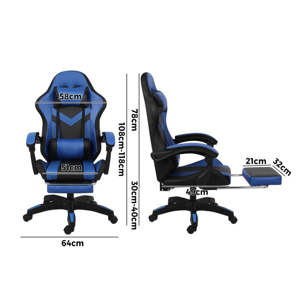 Luxury meets Comfort in the Reclining Massage Gaming Chair Black\Blue\Red\White