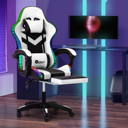 Luxury meets Comfort in the Reclining Massage Gaming Chair Black\Blue\Red\White