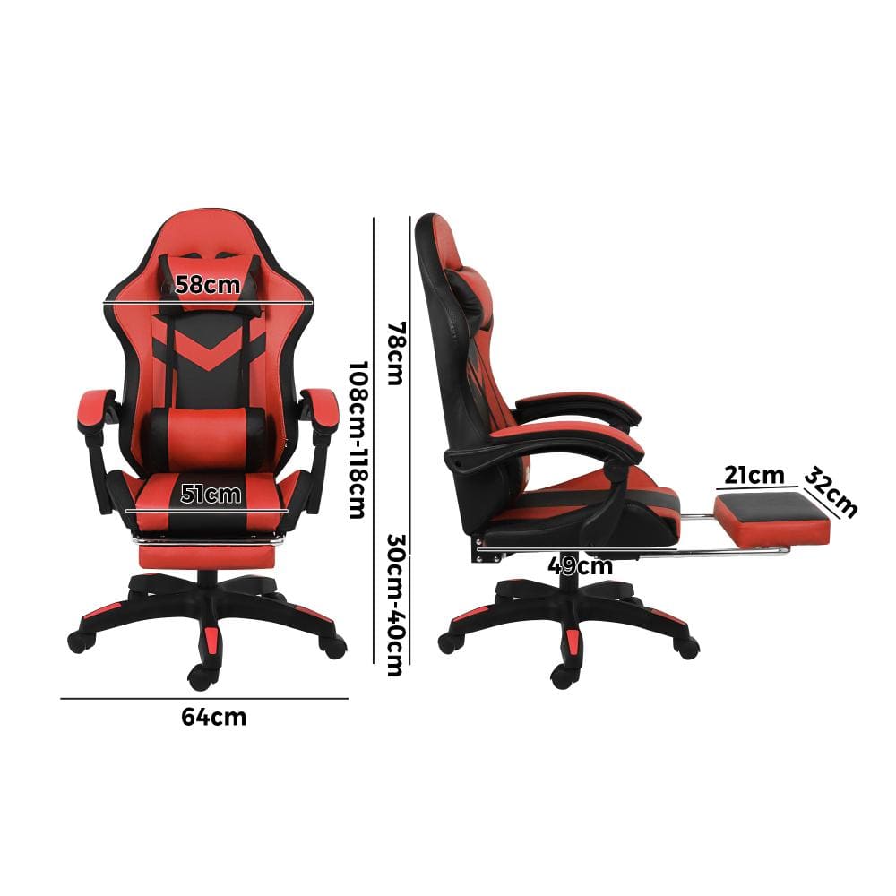 Luxury meets Comfort in the Reclining Massage Gaming Chair Black\Blue\Red\White