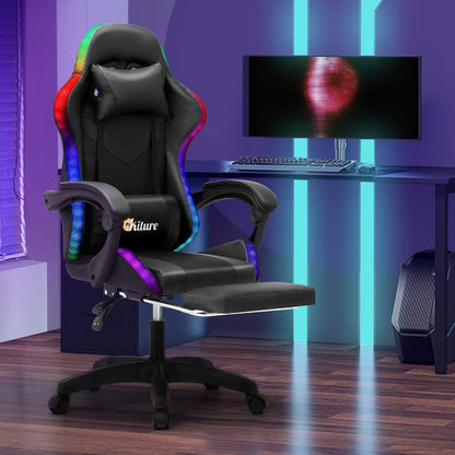 Luxury meets Comfort in the Reclining Massage Gaming Chair Black\Blue\Red\White