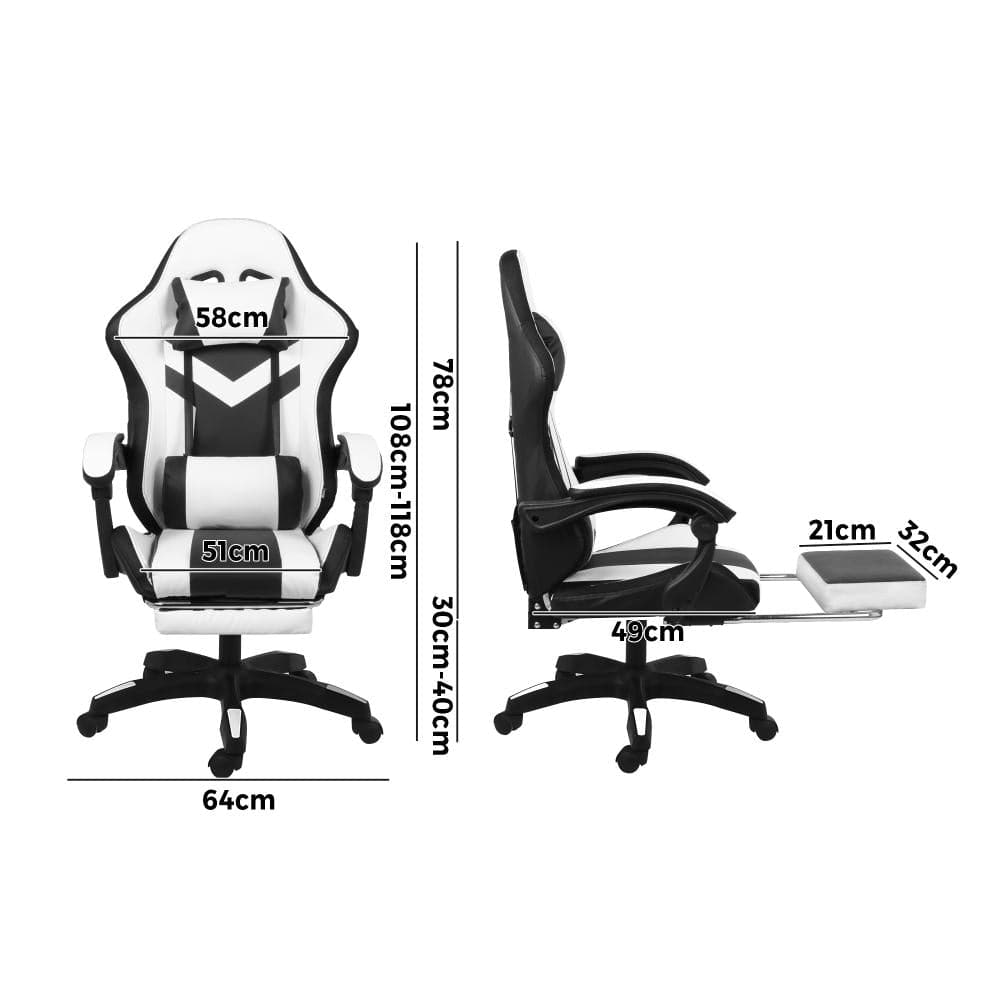 Luxury meets Comfort in the Reclining Massage Gaming Chair Black\Blue\Red\White
