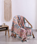 Luxury Rustic Cotton Wool Throw Blanket for Home Decor, Large Picnic Throw Rug