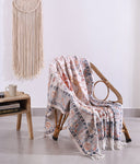 Luxury Rustic Cotton Wool Throw Blanket for Home Decor, Large Picnic Throw Rug