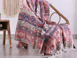 Luxury Rustic Cotton Wool Throw Blanket for Home Decor, Large Picnic Throw Rug