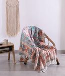 Luxury Rustic Cotton Wool Throw Blanket for Home Decor, Large Picnic Throw Rug