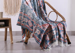 Luxury Rustic Cotton Wool Throw Blanket for Home Decor, Large Picnic Throw Rug