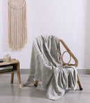 Luxury Rustic Cotton Wool Throw Blanket for Home Decor, Large Picnic Throw Rug