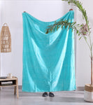 Luxury Rustic Cotton Wool Throw Blanket for Home Decor, Large Picnic Throw Rug