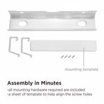 Brateck Under-Desk Cable Management Tray - Dimensions:600x135x108mm - White