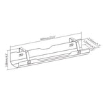 Brateck Under-Desk Cable Management Tray - Dimensions:600x135x108mm - White