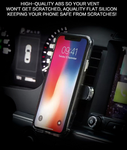 Car Air Vent Phone Holder Magnetic Silver 
