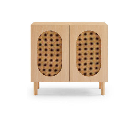 Maple 2-Door Accent Cabinet in White/Maple