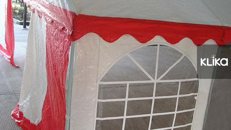 Wallaroo 4x8 Outdoor Event Marquee Tent Red-White
