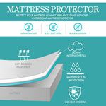 Fully Fitted Waterproof Breathable Bamboo Mattress Protector Double Size