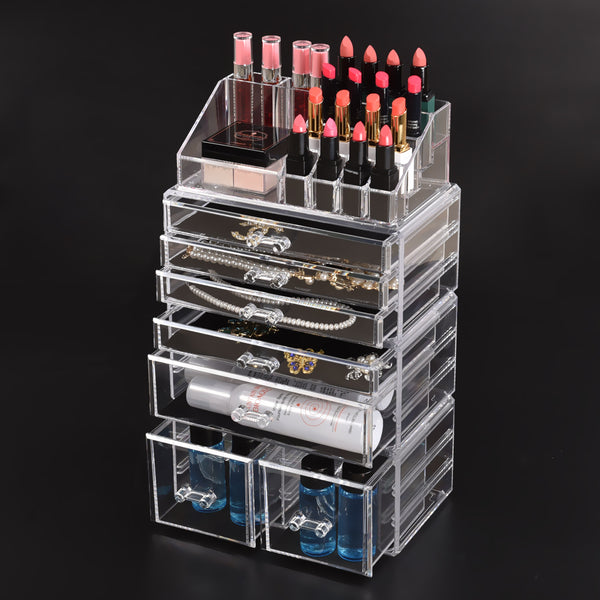  Drawer Makeup Organizer Storage Jewellery Box Acrylic
