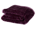 Laura Hill 800GSM Heavy Double-Sided Faux Mink Blanket - Purple