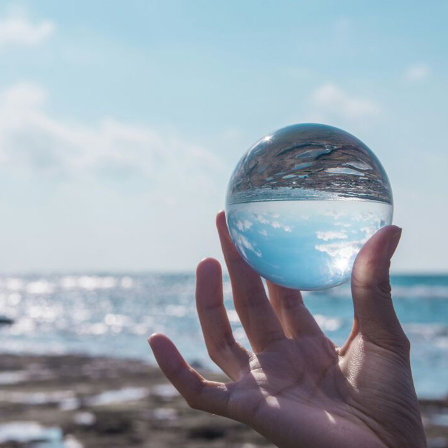 Clear Glass Healing Crystal Ball d�cor gift
