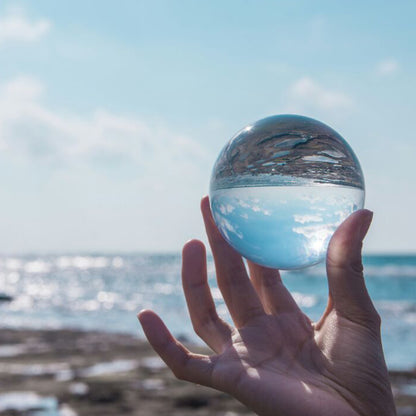 Clear Glass Healing Crystal Ball d�cor gift