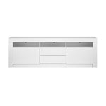 Modern and Stylish White Entertainment Unit Stand with RGB LED - 180CM