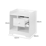 Modern Nightstand with Drawer and Storage for Home Bedroom