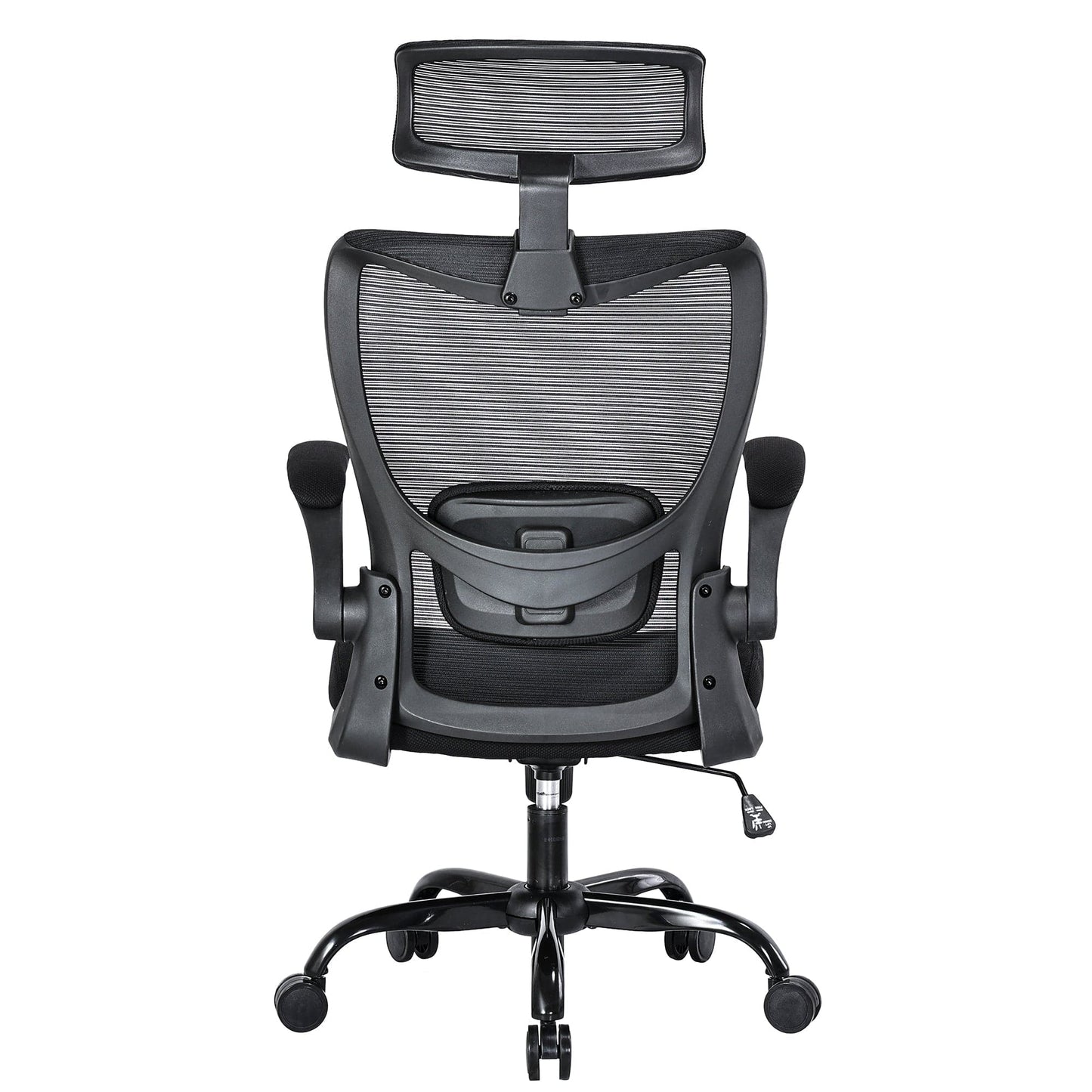 MONA Ergonomic High Back Flipped Armrest Task Chair In Grey/Black